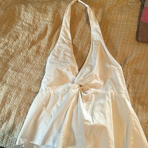 ZARA WHITE HALTER SHIRT